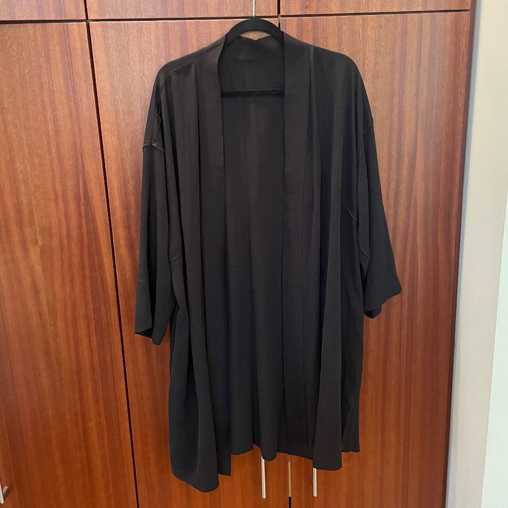 Silk Georgette Crepe Cardigan